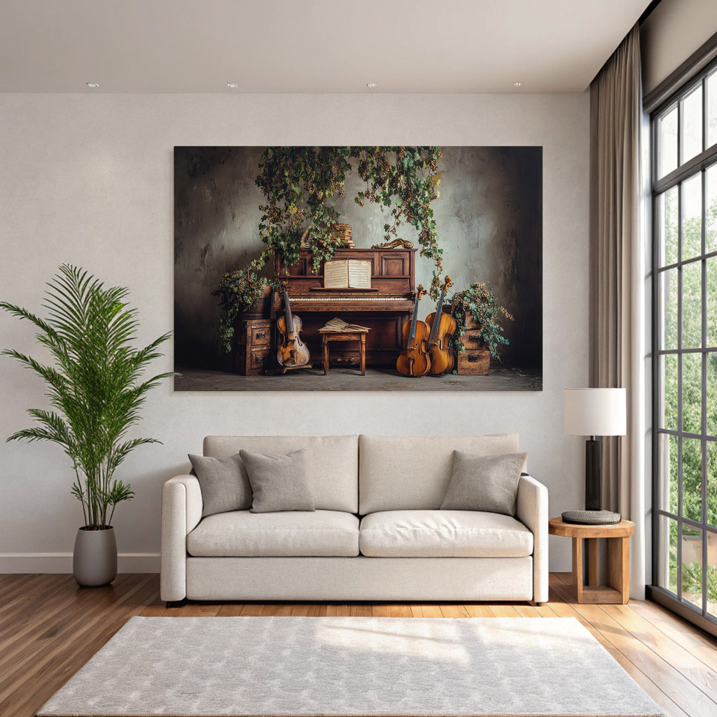 Vintage Piano Musik Natur Umgebung Kunstvolle Atmosphäre