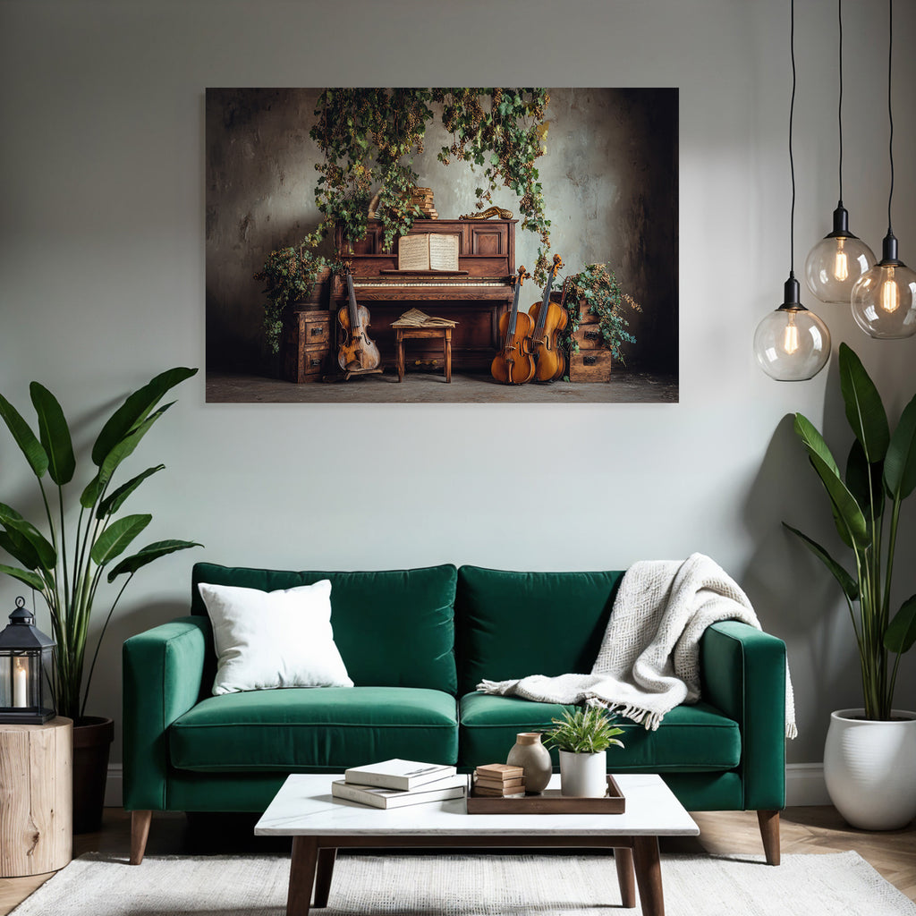 Vintage Piano Musik Natur Umgebung Kunstvolle Atmosphäre