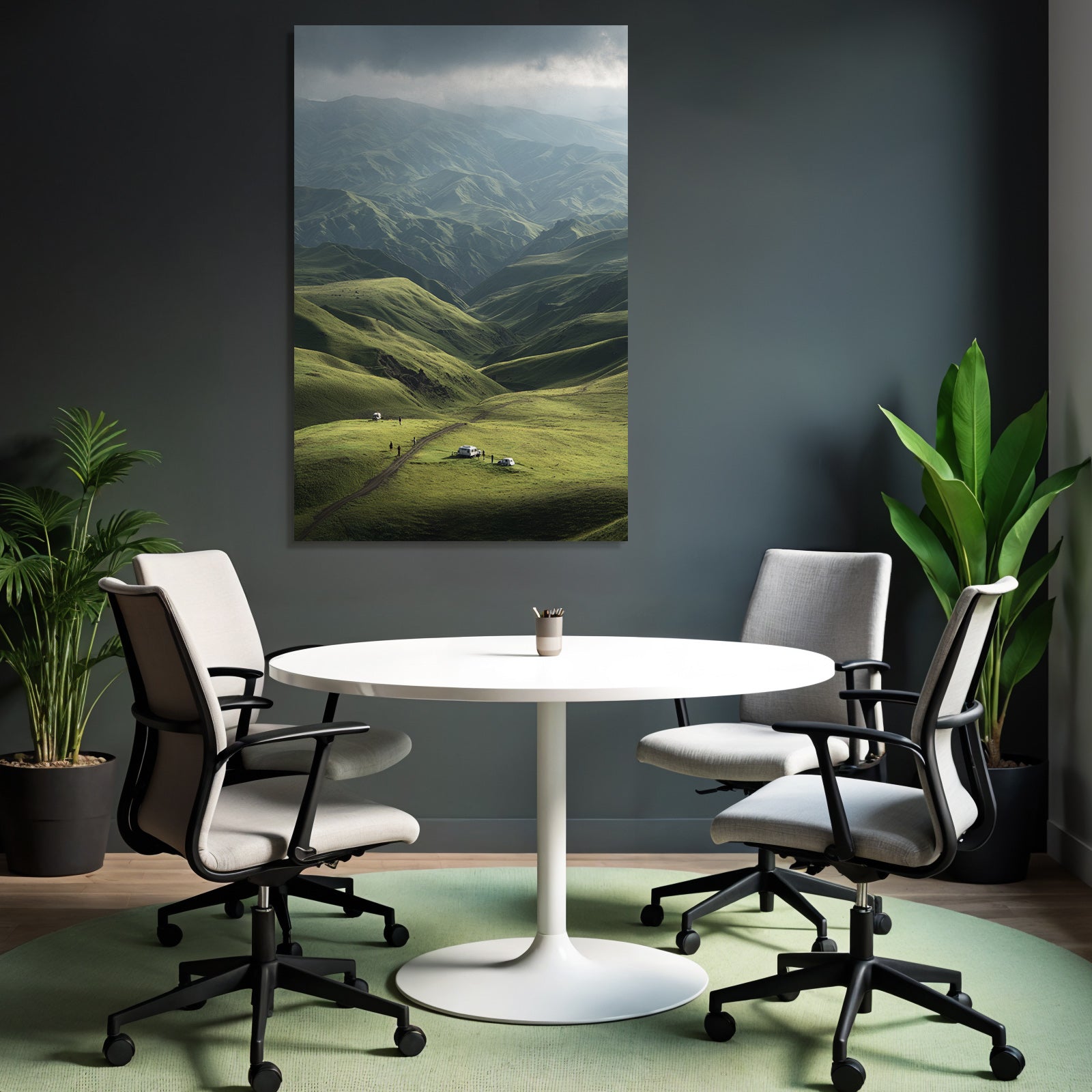 Malerische Landschaft Mit Rollenden Hügeln Und Valleyn Camping Abenteür