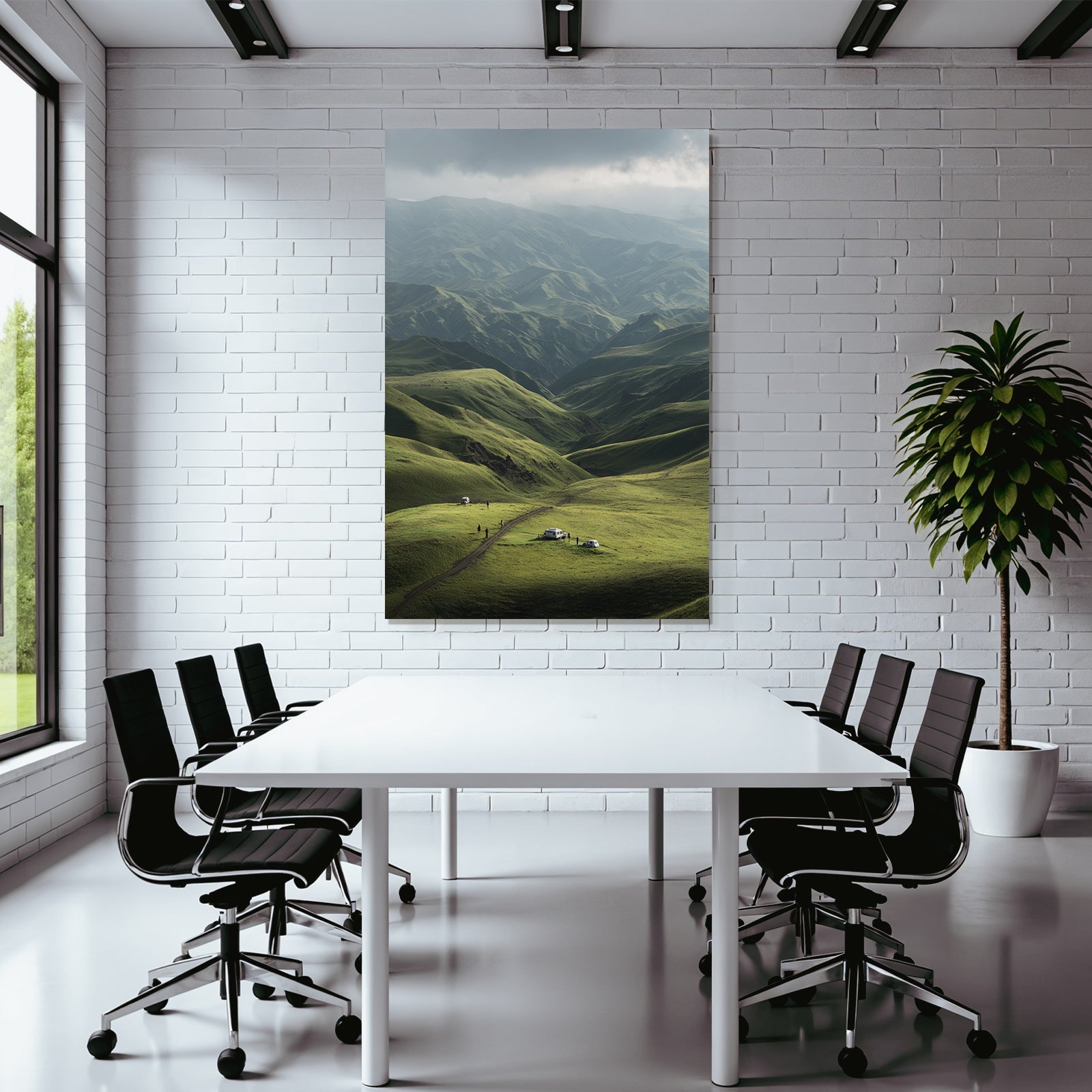 Malerische Landschaft Mit Rollenden Hügeln Und Valleyn Camping Abenteür