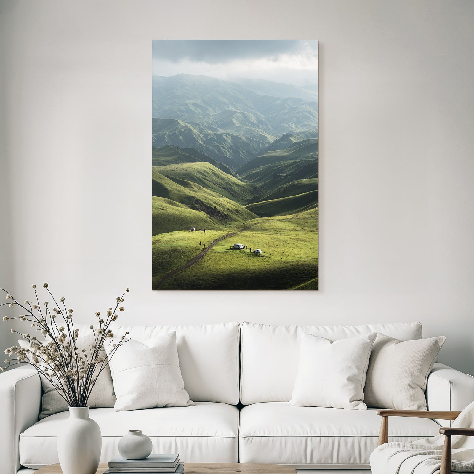 Malerische Landschaft Mit Rollenden Hügeln Und Valleyn Camping Abenteür