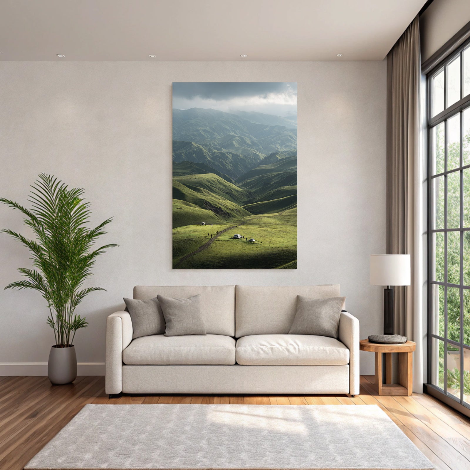 Malerische Landschaft Mit Rollenden Hügeln Und Valleyn Camping Abenteür