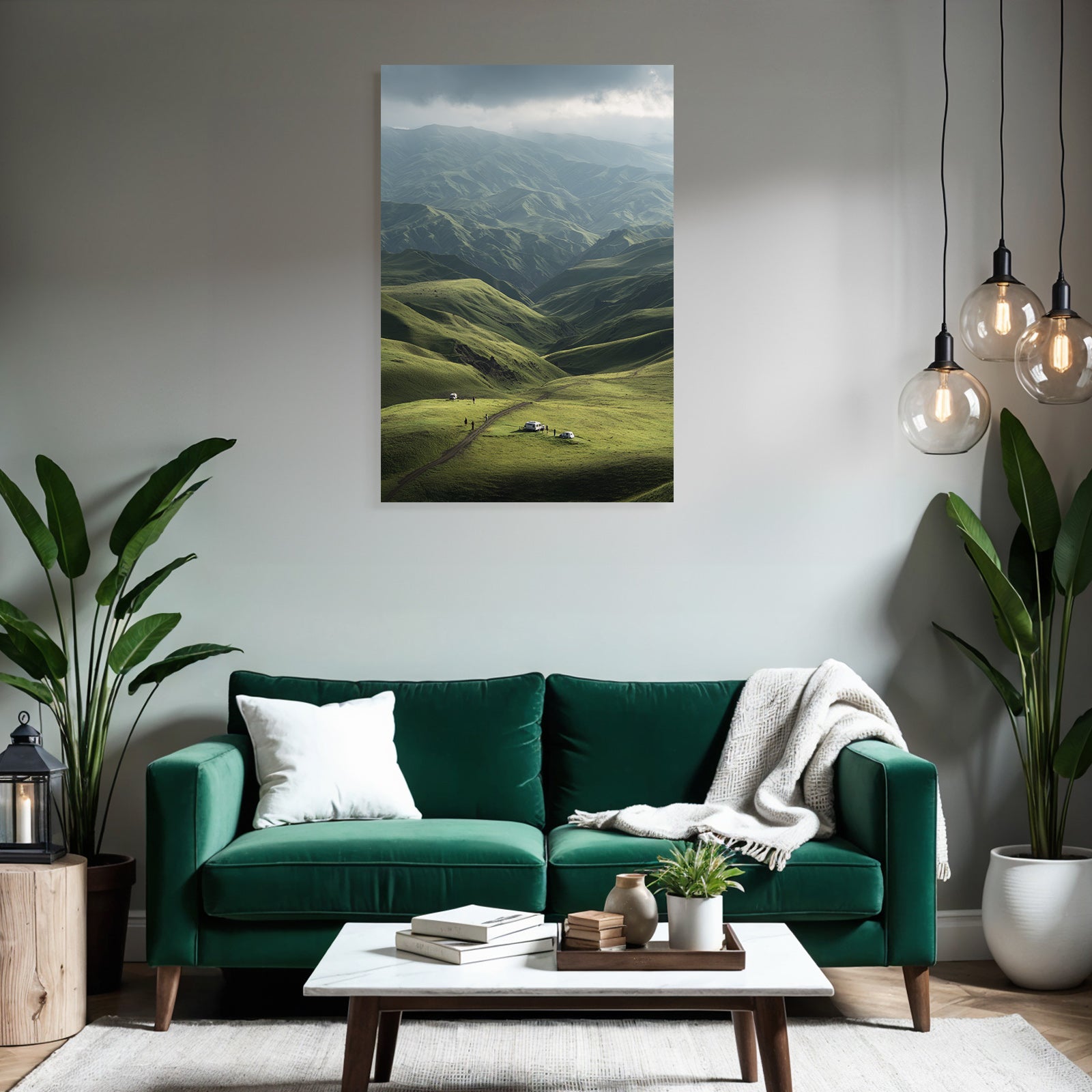 Malerische Landschaft Mit Rollenden Hügeln Und Valleyn Camping Abenteür