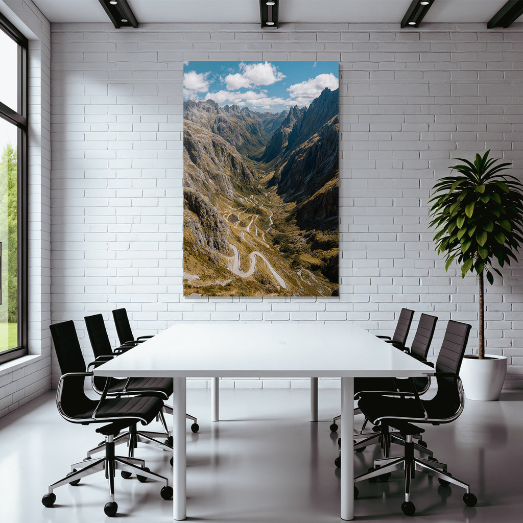 Winding Road Mountainous Landscape Scenic View