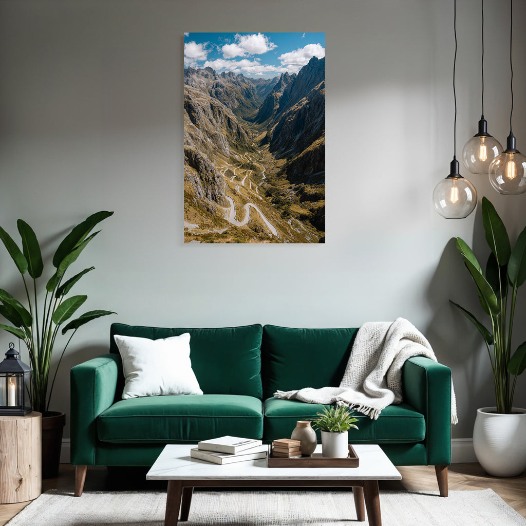 Winding Road Mountainous Landscape Scenic View