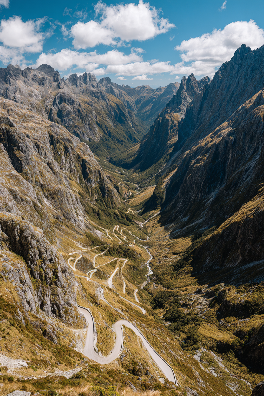 Winding Road Mountainous Landscape Scenic View | Reisen und Outdoor | Themen und Hobbys