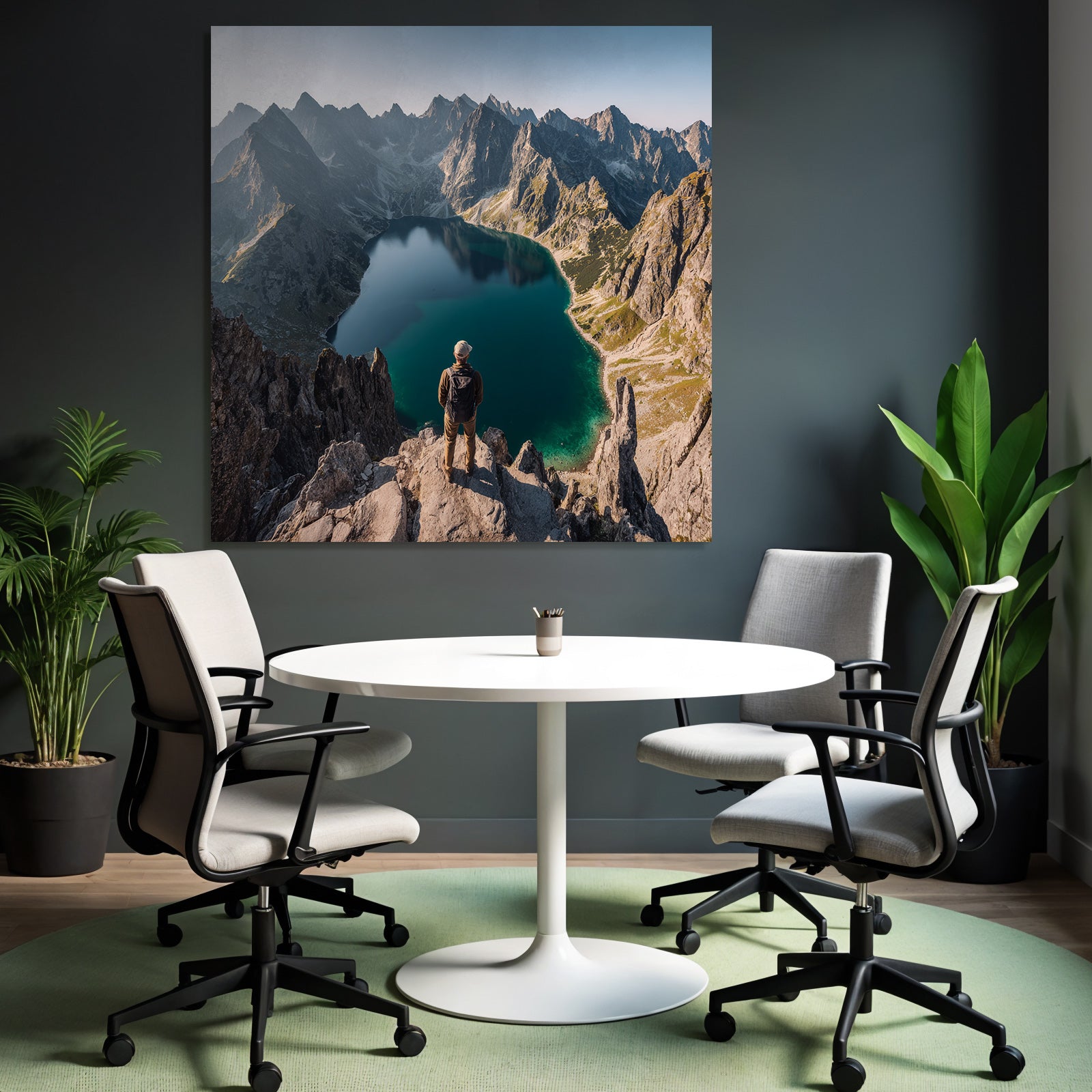 Breathtaking Berglandschaft Mit See Und Abenteürlicher Tranquility
