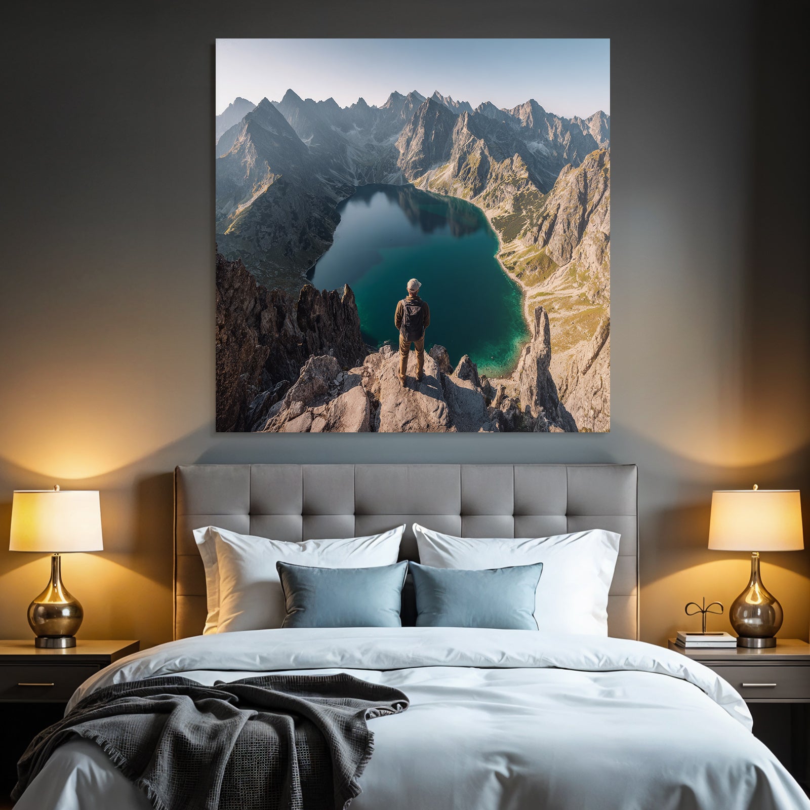 Breathtaking Berglandschaft Mit See Und Abenteürlicher Tranquility