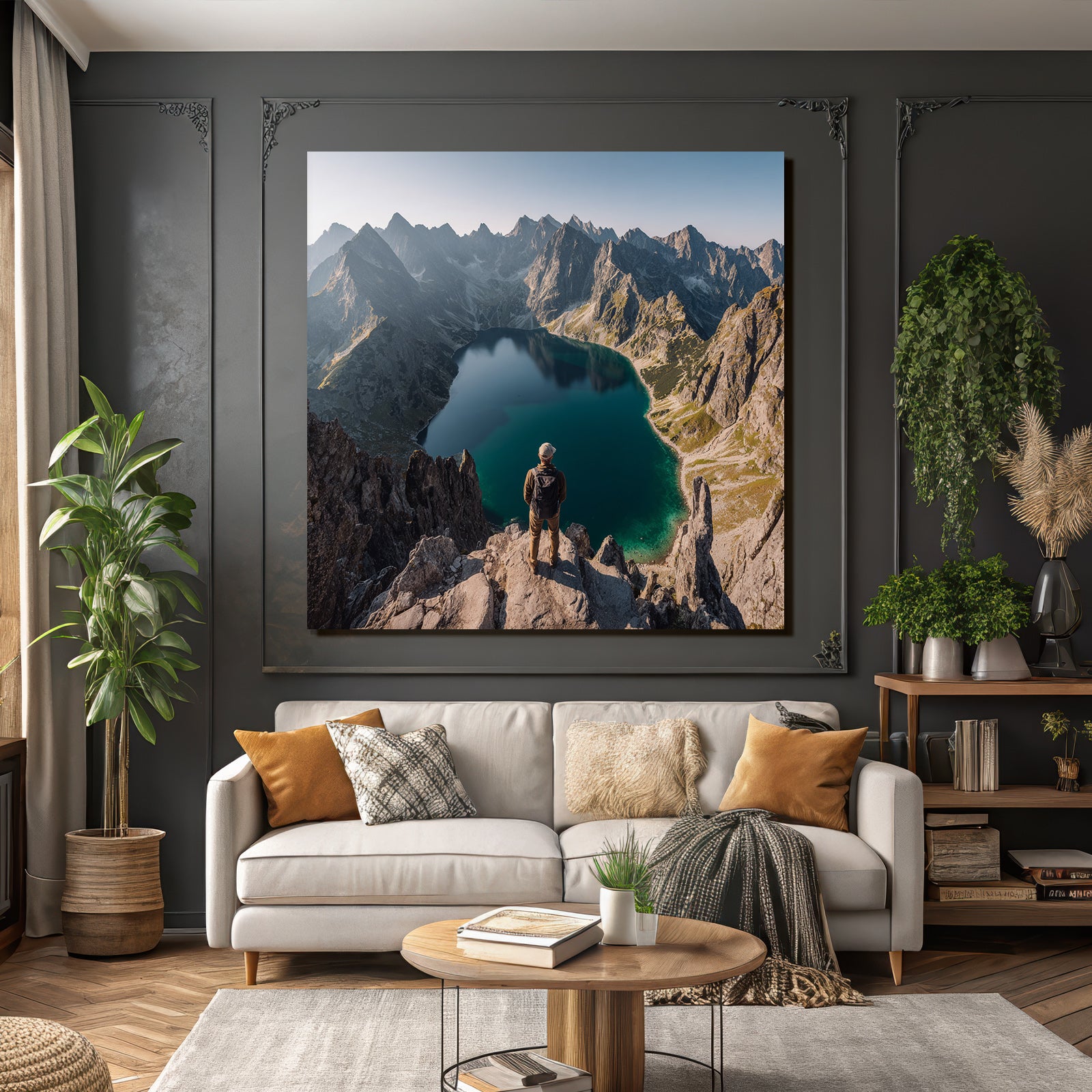 Breathtaking Berglandschaft Mit See Und Abenteürlicher Tranquility