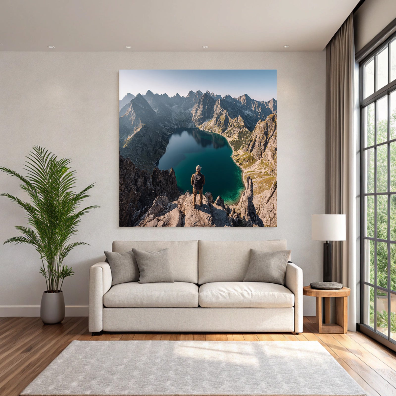 Breathtaking Berglandschaft Mit See Und Abenteürlicher Tranquility