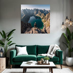 Breathtaking Berglandschaft Mit See Und Abenteürlicher Tranquility