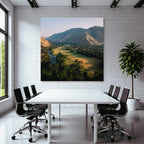 Rolling Hills River Lush Greenery Mountains Morning Afternoon Scenic Landscape