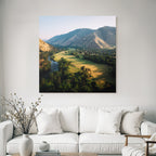 Rolling Hills River Lush Greenery Mountains Morning Afternoon Scenic Landscape