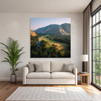 Rolling Hills River Lush Greenery Mountains Morning Afternoon Scenic Landscape