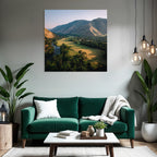 Rolling Hills River Lush Greenery Mountains Morning Afternoon Scenic Landscape