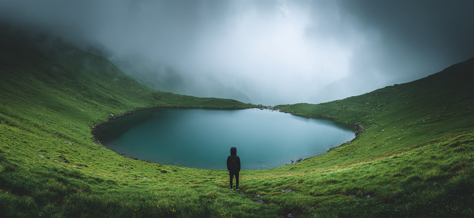 Ruhige Landschaft Mit See Und Grünen Höhen | Reisen und Outdoor | Themen und Hobbys