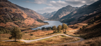 Stimmungsvolle Landlandschaft Herbstliche Farbe Mit See Und Hügel | Reisen und Outdoor | Themen und Hobbys