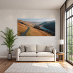 Winding Road Through Hills Scenic Landscape Tranquility