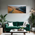 Winding Road Through Hills Scenic Landscape Tranquility