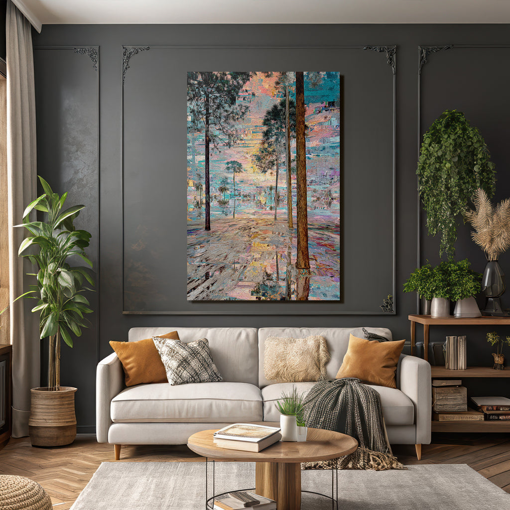 Abstrakte Waldszene Impressionistische Kunst Dreamy Surrrealistisch
