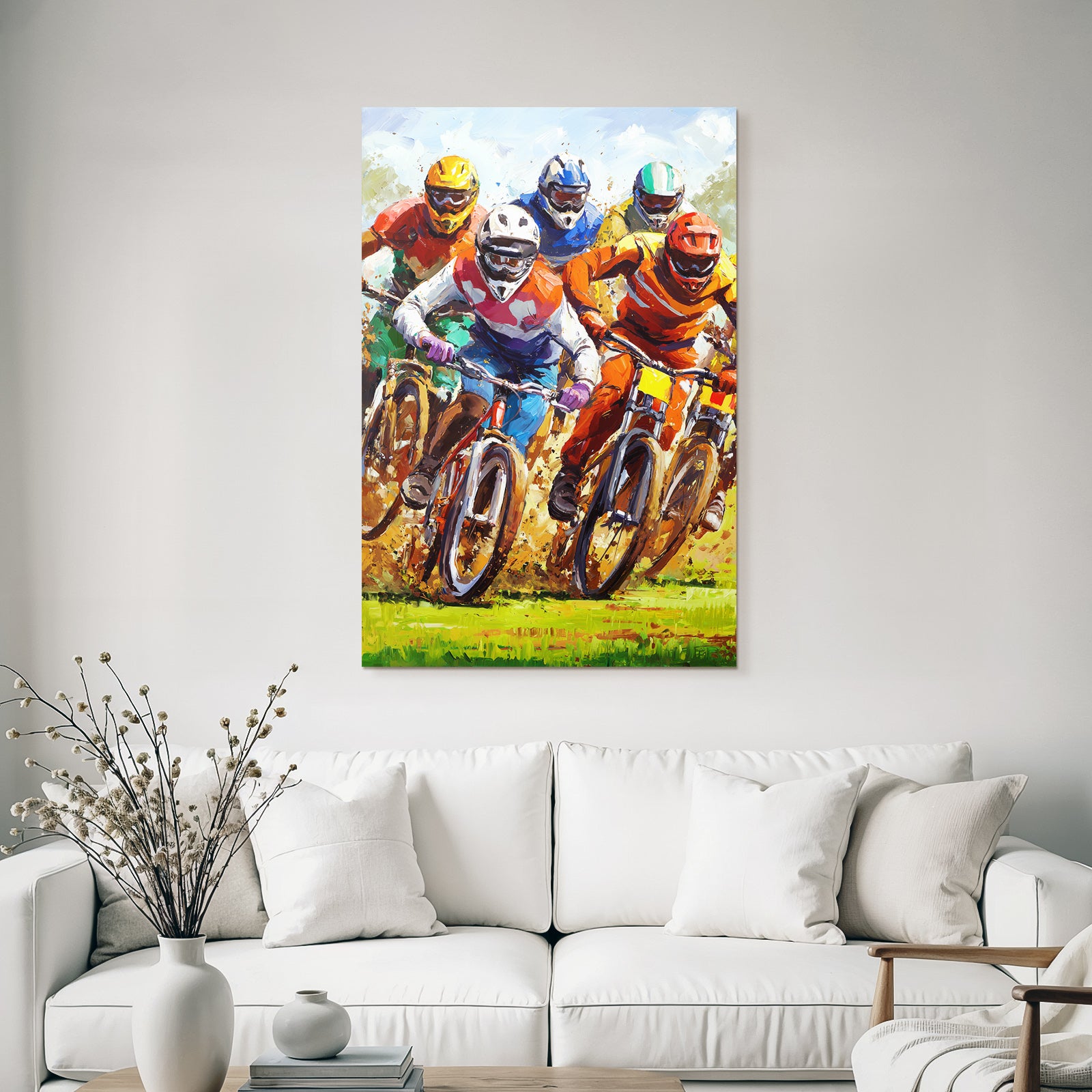 Dirtbike Radsport Rasende Cyclisten Im Bewegung