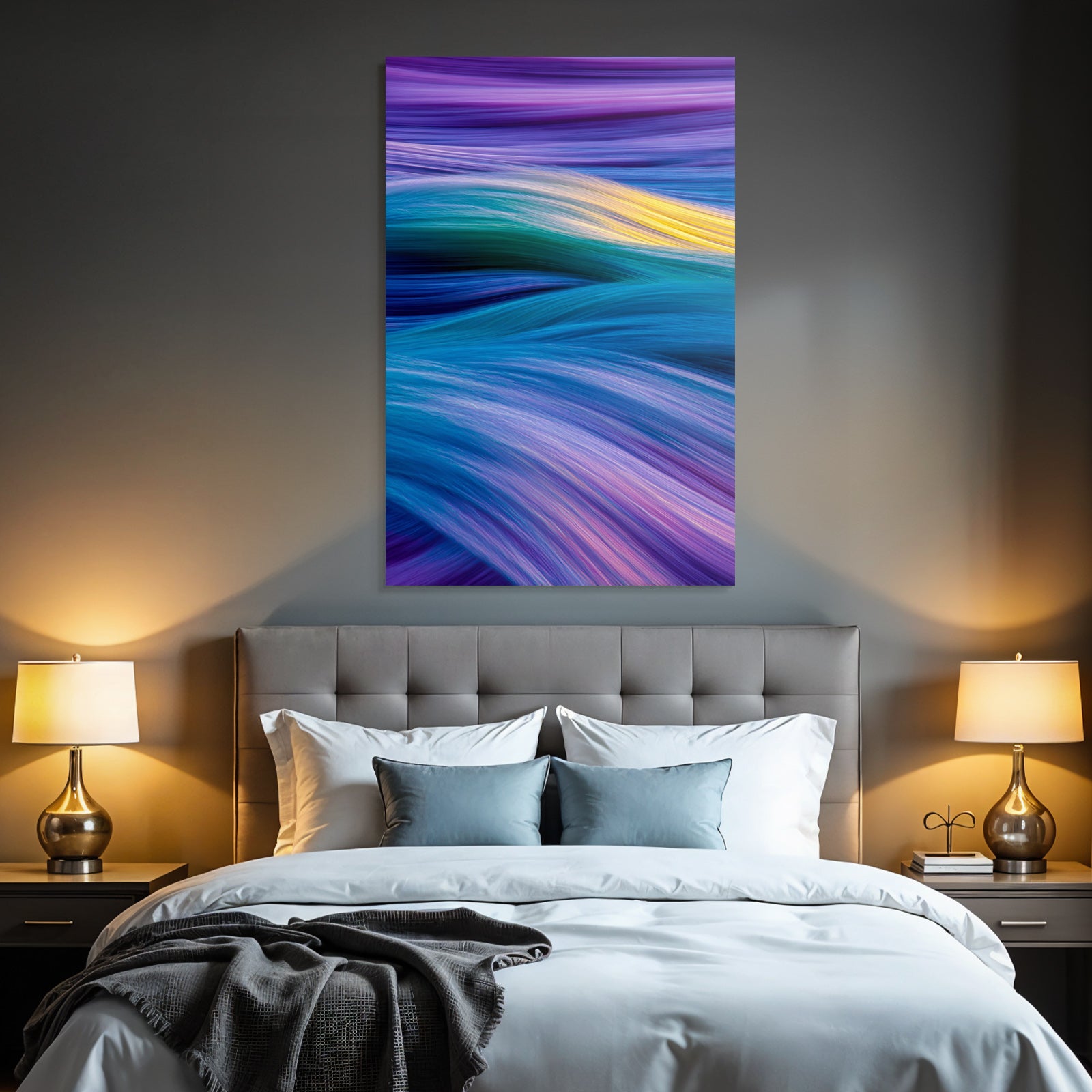 Fliessende Farben Wellen Bewegung Abstracte Kunst