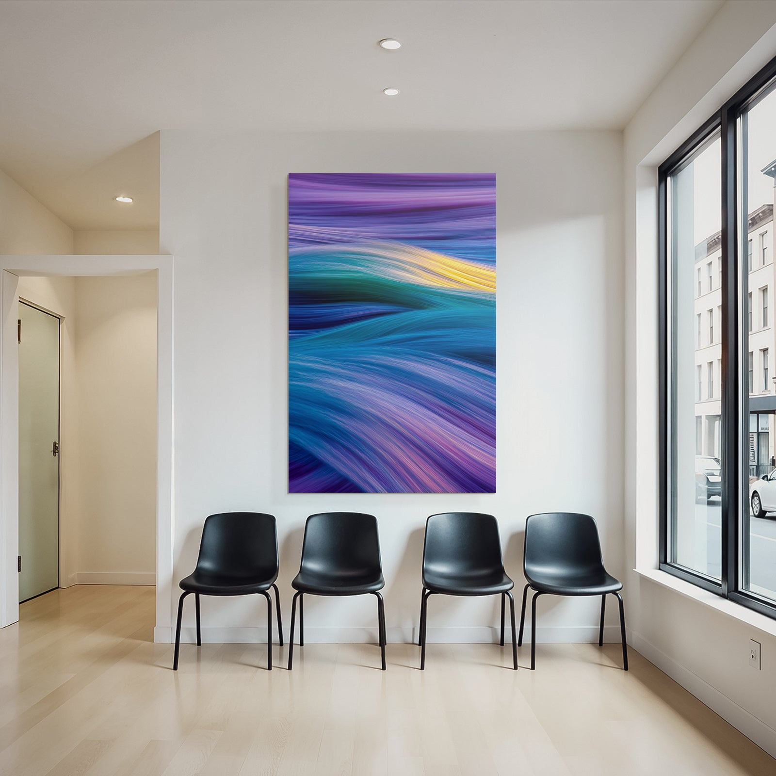 Fliessende Farben Wellen Bewegung Abstracte Kunst