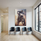 Motocross Fahrer Dirt Bike Schutzkleidung Rugged Terrain Dramatische Umgebung