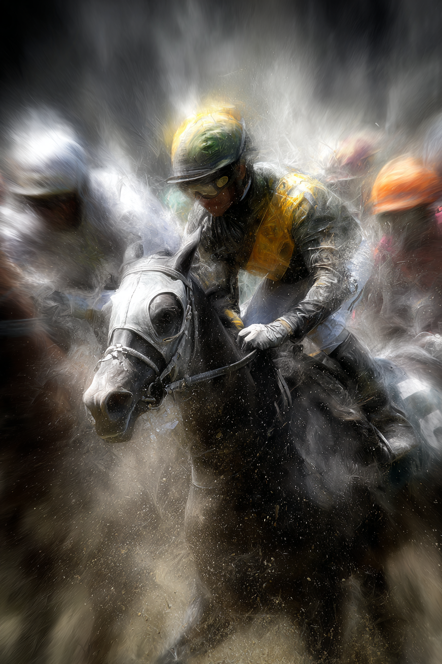 Pferderennen Jockey Rennboot Motivation Dynamik | Sport und Bewegung | Themen und Hobbys