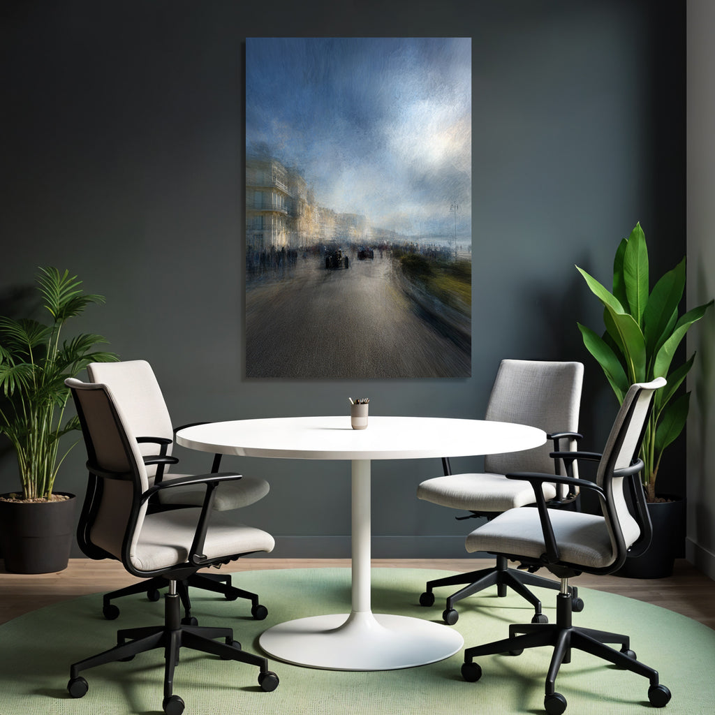 Rennen Am Strand Vintage Autos Wolkiger Himmel