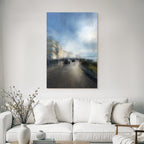 Rennen Am Strand Vintage Autos Wolkiger Himmel