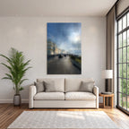 Rennen Am Strand Vintage Autos Wolkiger Himmel