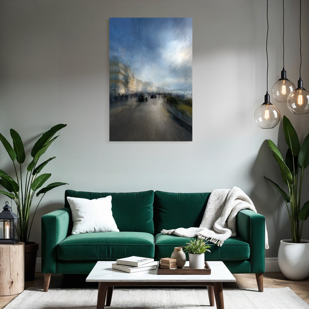 Rennen Am Strand Vintage Autos Wolkiger Himmel