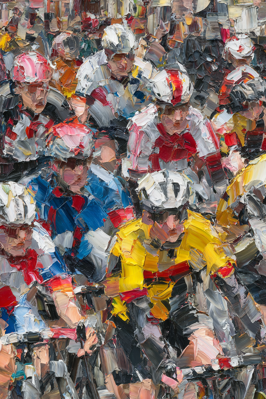 Rennradrennen Bunte Trikots Künstlerische Darstellung | Sport und Bewegung | Themen und Hobbys