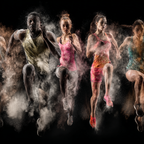 Athleten In Bewegung Dramatische Effekte Dust Action | Sport und Bewegung | Themen und Hobbys