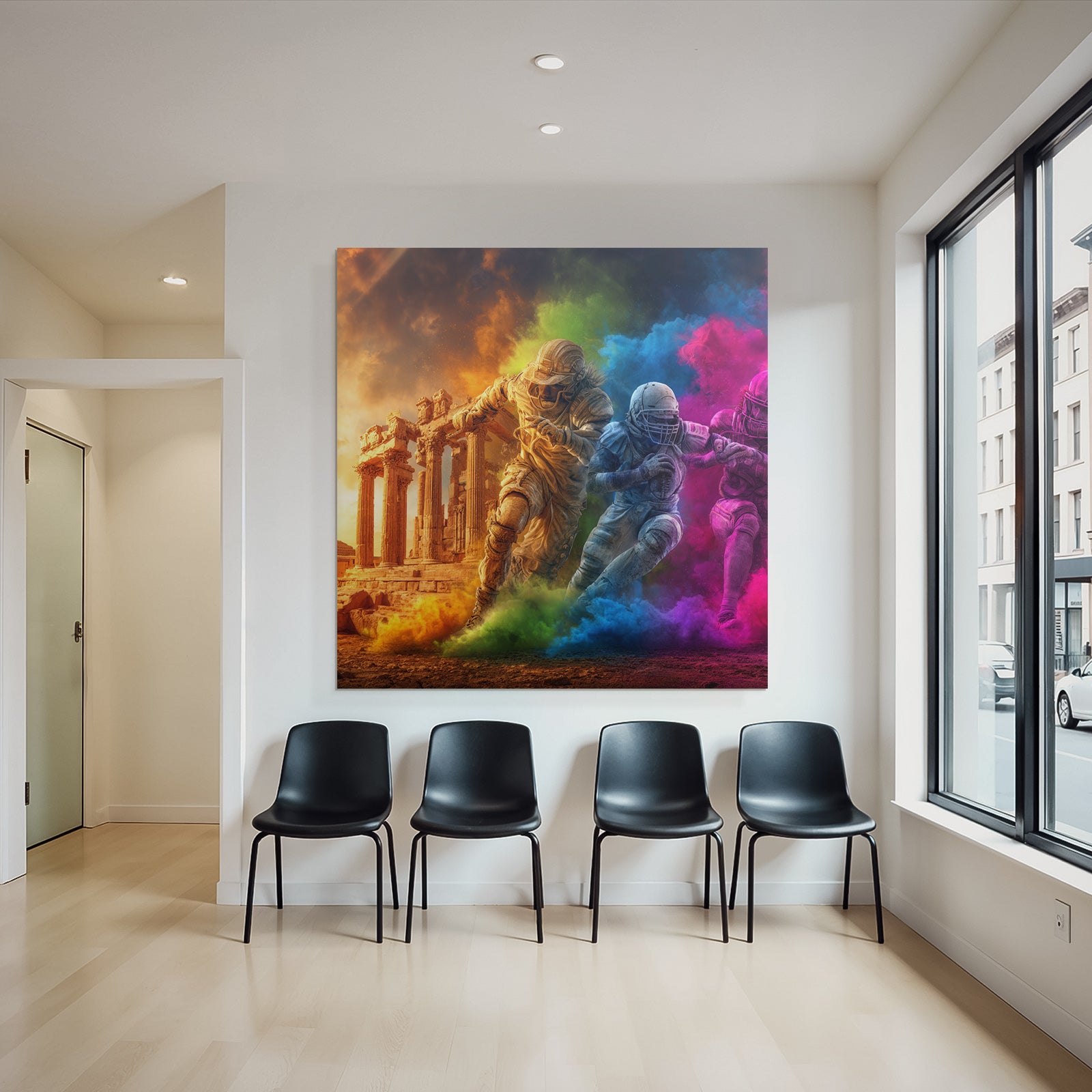 Fantastische Szene Antike Architektur Modern Sport