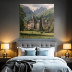 Grosses Ornate Schloss In Einer Idyllischen Landlandschaft