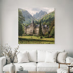 Grosses Ornate Schloss In Einer Idyllischen Landlandschaft