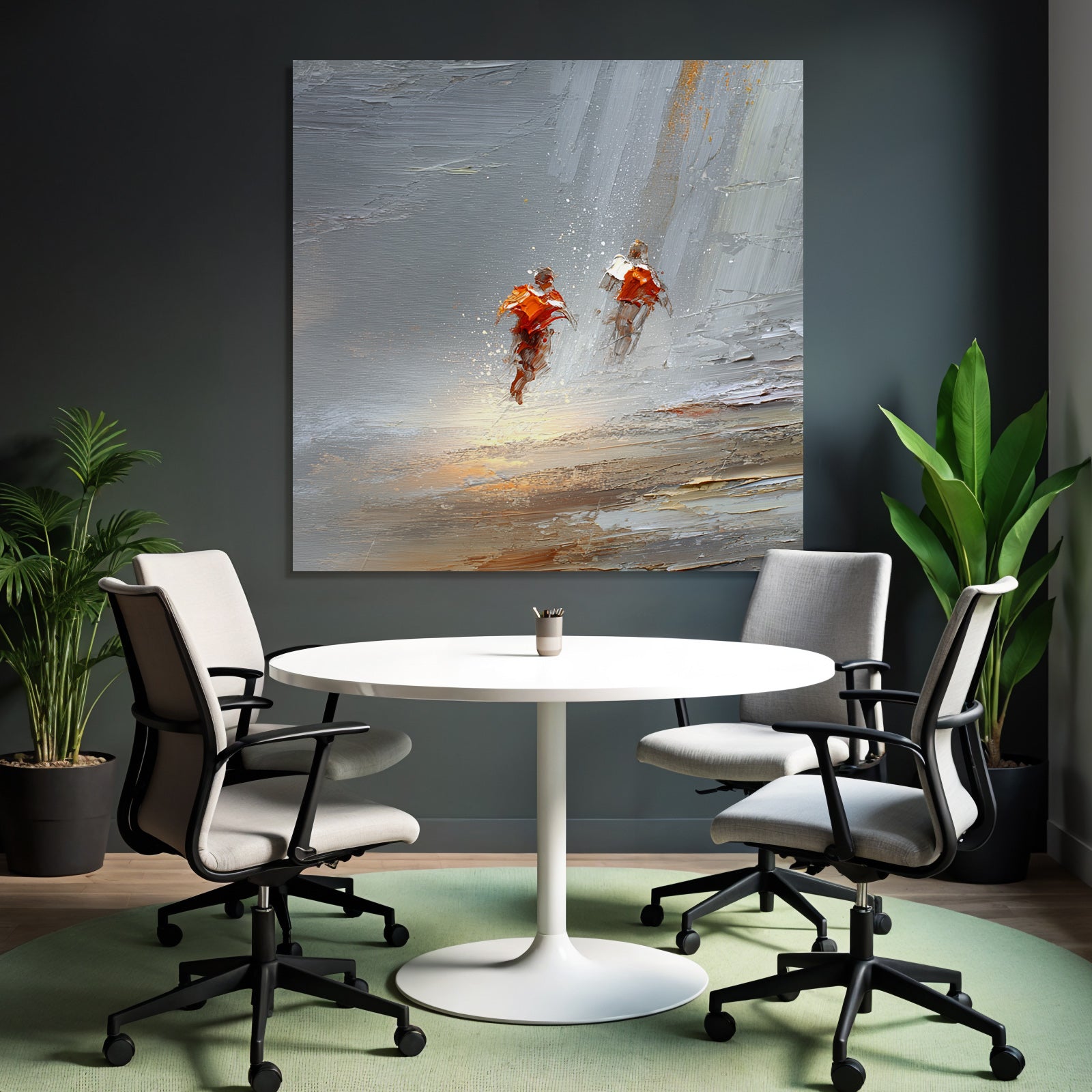Laue Freiheit In Der Bewegung Abstracte Malerei