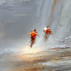 Laue Freiheit In Der Bewegung Abstracte Malerei | Sport und Bewegung | Themen und Hobbys