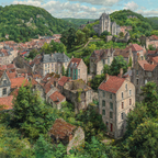Malerei Szenen Von Einem Städtchen Im Grünen Landscape | Sport und Bewegung | Themen und Hobbys