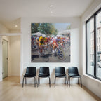 Radsportveranstaltung Bunte Trikots Impressionistische Darstellung
