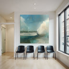 Surfen Im Meer Mit Wasser Spray Impressionistische Stil
