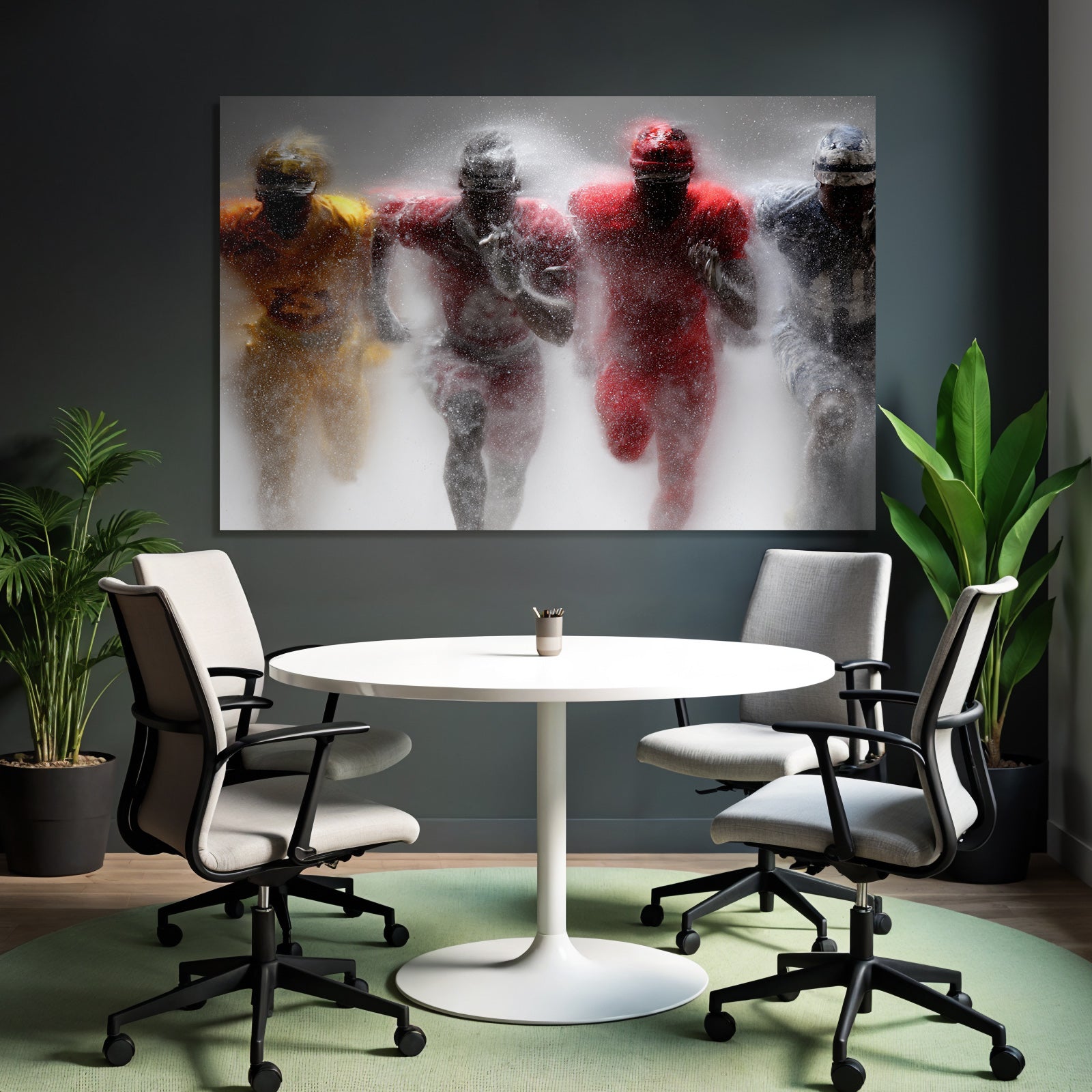 Athleten In Bewegung Spritziger Sport Background Fussballspieler