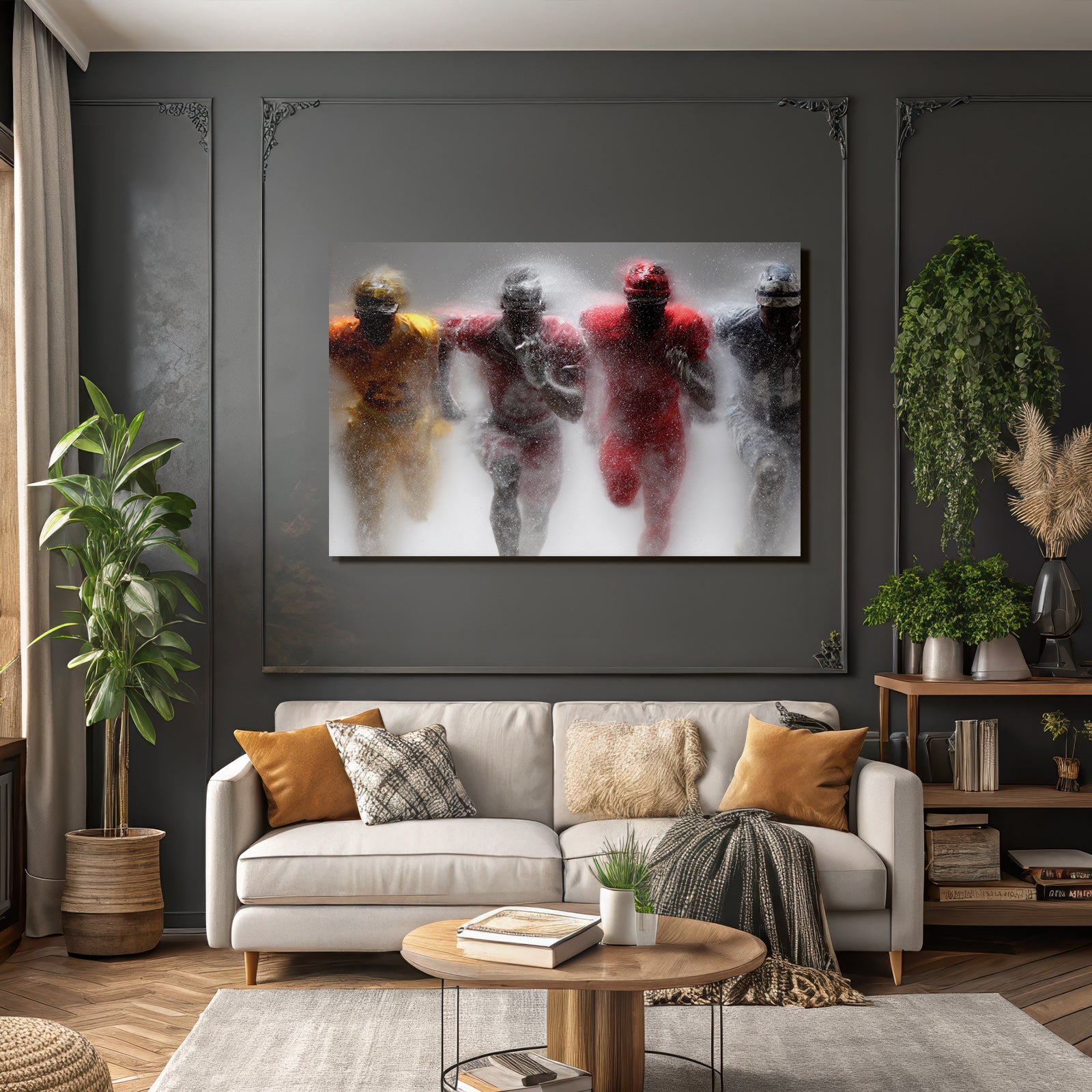 Athleten In Bewegung Spritziger Sport Background Fussballspieler