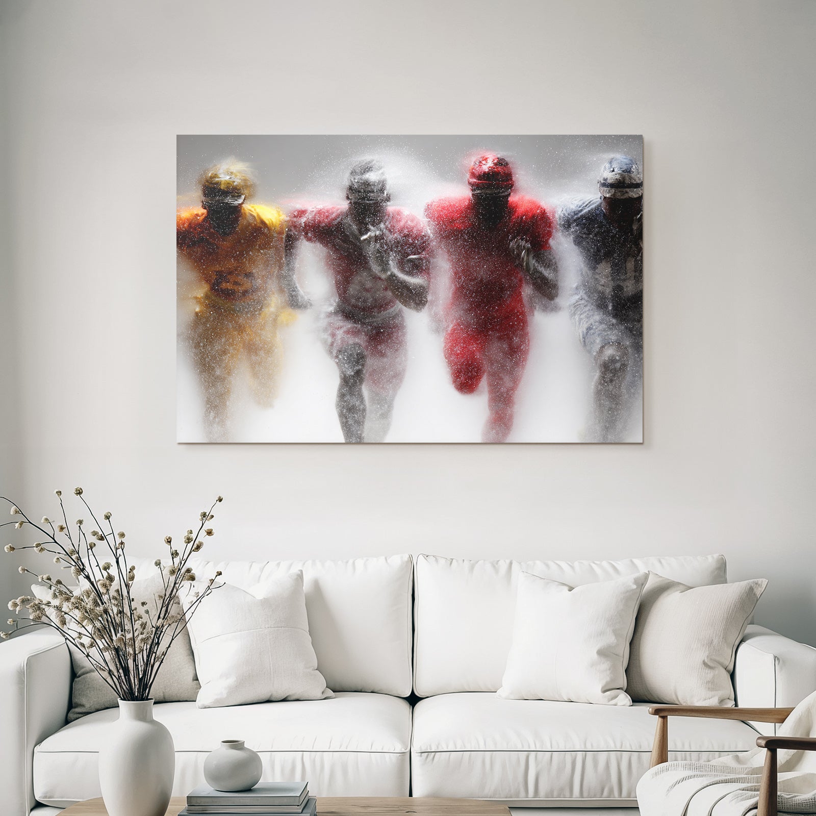 Athleten In Bewegung Spritziger Sport Background Fussballspieler