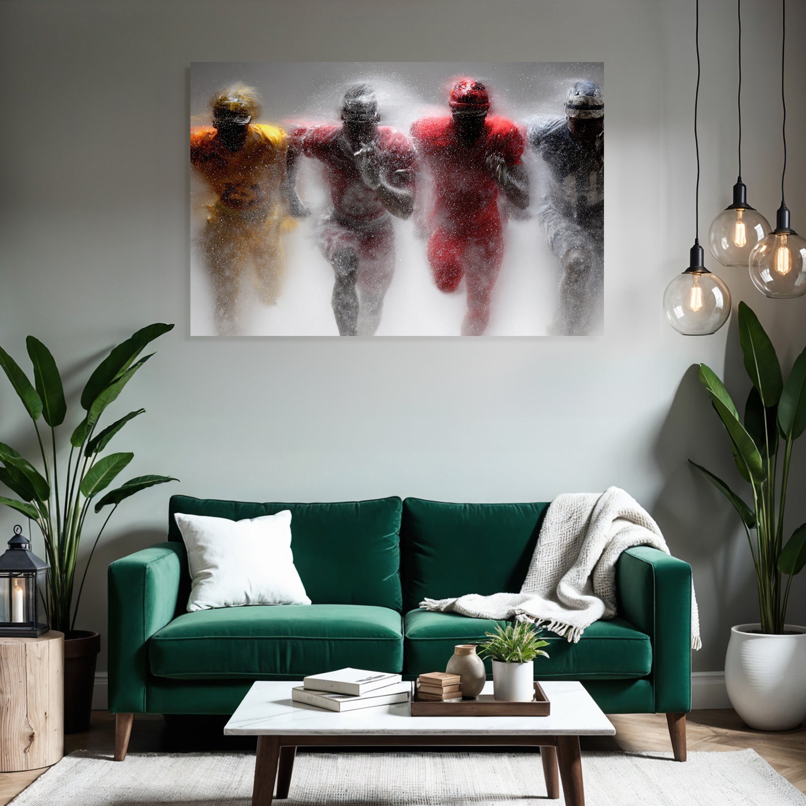 Athleten In Bewegung Spritziger Sport Background Fussballspieler