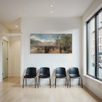 Belebtes Strand Event Mit Hazy Effekt Sonniger Tag