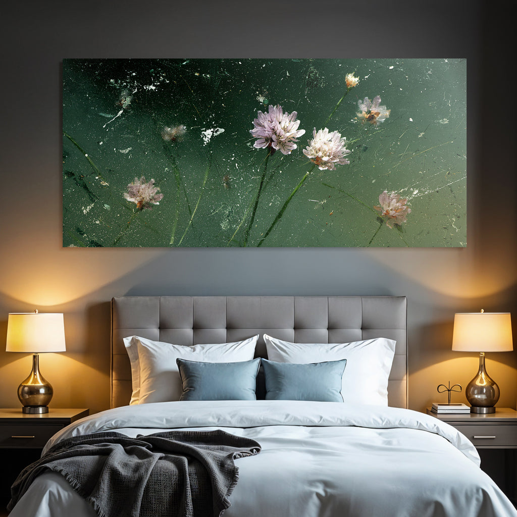 Blumen Auf Texturiertem Hintergrund In Naturlichen Farben