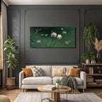 Blumen Auf Texturiertem Hintergrund In Naturlichen Farben